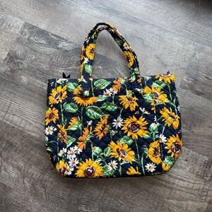 Vera Bradley Quilted Sunflower Tote Purse